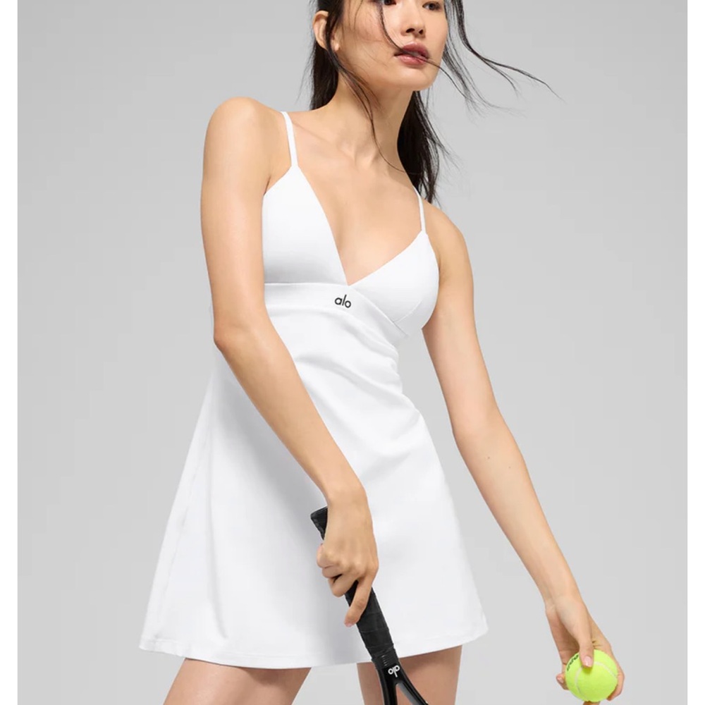 ALO Yoga White Athletic Splendor Dress